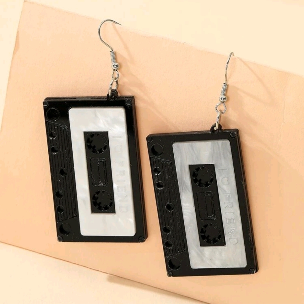 🍉5 for $25* Retro Cassette Tape Earrings